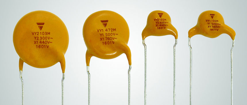 Vishay Intertechnology VY1 and VY2 capacitors