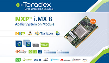 Toradex announces general availability for its Apalis SoM