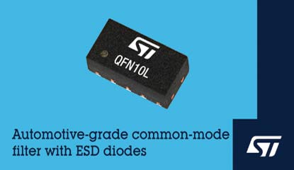 STMicroelectronics Integrates Common-Mode Filter and ESD Suppression 