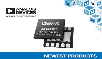 Mouser Electronics Stocks Analog Devices’ AD4021 and AD4022