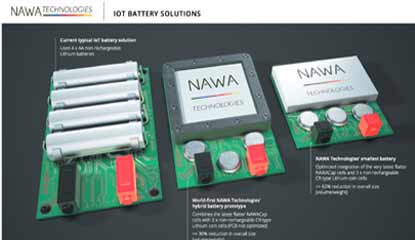 NAWA Technologies’ Ultracapacitors Growing Global Market for IoT Devices