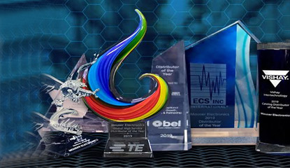 Mouser Electronics Honored by Top Electronic Component Manufacturers