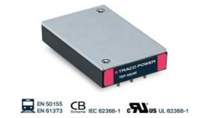 Traco Power Releases 40 and 60 Watt Railway Approved DC/DC Converters