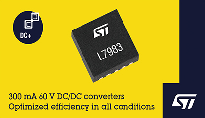 STMicroelectronics Presents Compact 60V DC/DC Converters