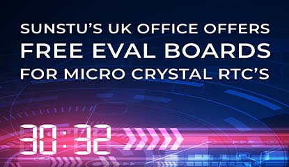 Suntsu Now Offers Free Evaluation Boards for Micro Crystal RTC