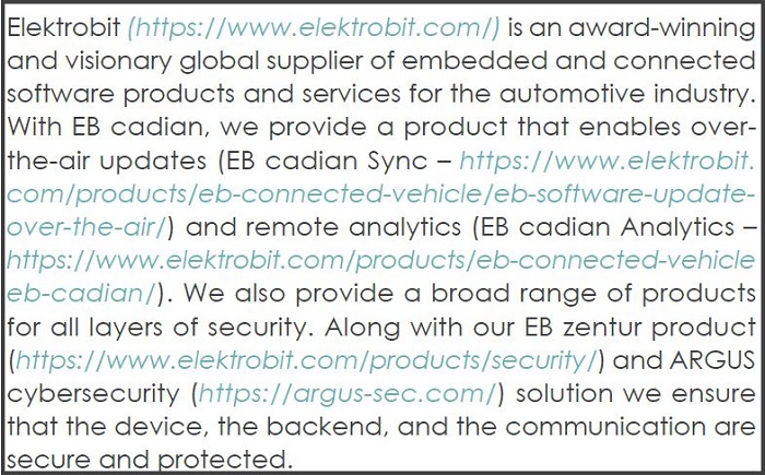 Electrobit Company Info