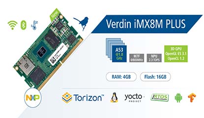 Toradex’s Verdin SoM with i.MX 8M Plus Extended