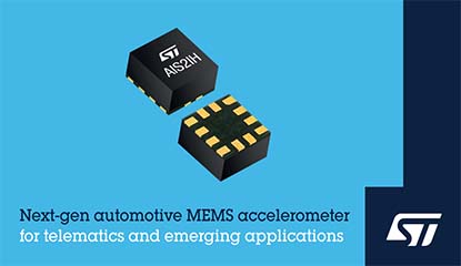 STMicroelectronics Releases New MEMS Accelerometer