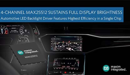 Maxim Launches Automotive LED Backlight Driver