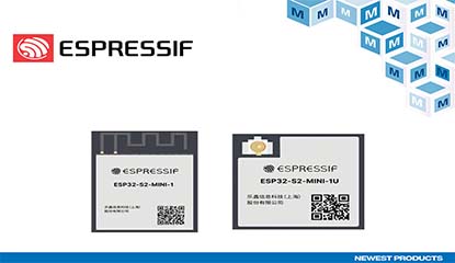 Mouser Offers Espressif ESP32-S2 MINI Wi-Fi Modules