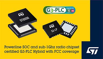 ST Adds FCC Certificate of G3-PLC Hybrid Chipset
