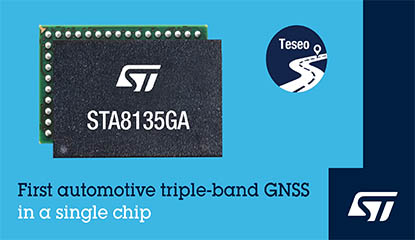 ST Unveils Single Chip Satellite Navigation Receiver