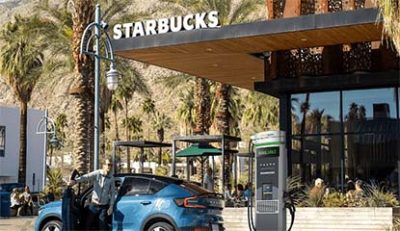 Volvo Starbucks EV Charging