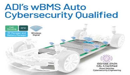 ADI wBMS Gains Automotive Cybersecurity Certification