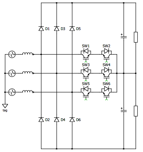 Figure 4: Vienna PFC topology